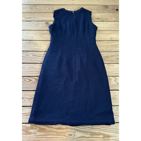 NEW Karl Lagerfeld Sleeveless Pocket Dress Size 2 Women’s Navy - Picture 2 of 7